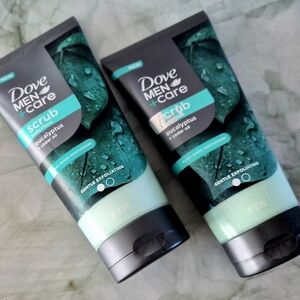 ~BLEMISH BUY~ 2 Big 9oz Dove Mens Care Face & Body Gentle Exfoliating Scrubs